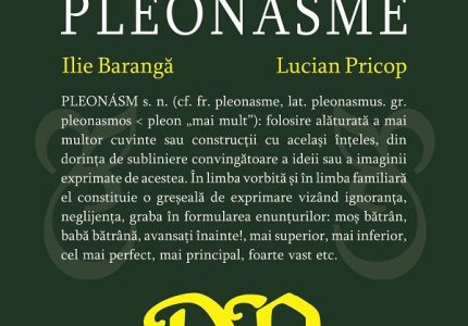Dictionar de pleonasme de Lucian Pricop si Ilie Baranga